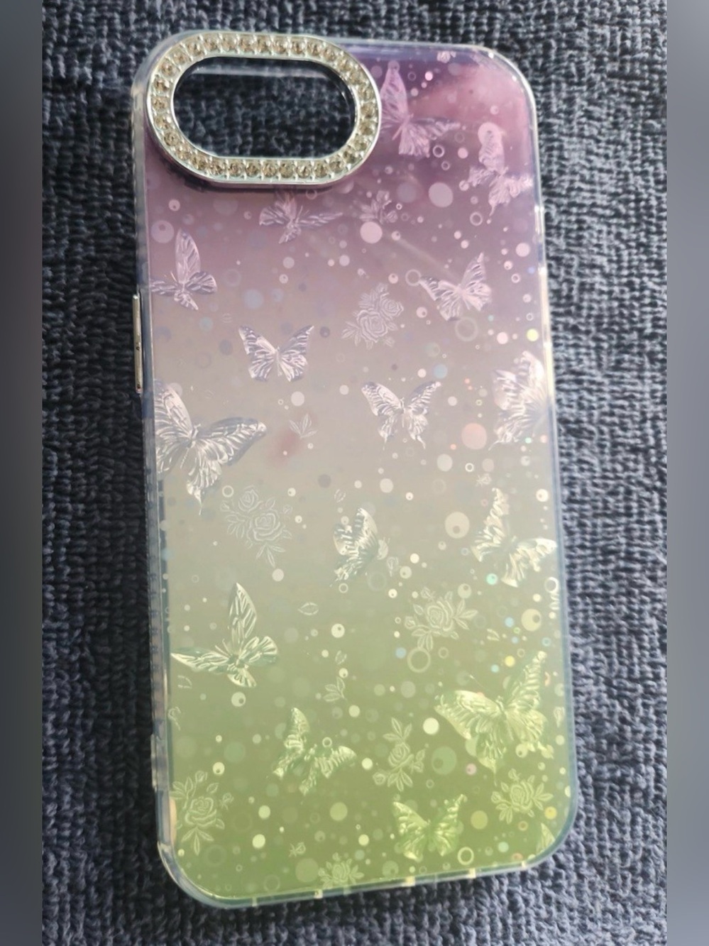 iphone 16e Butterfly Gradient Phone Case - Pink & Green